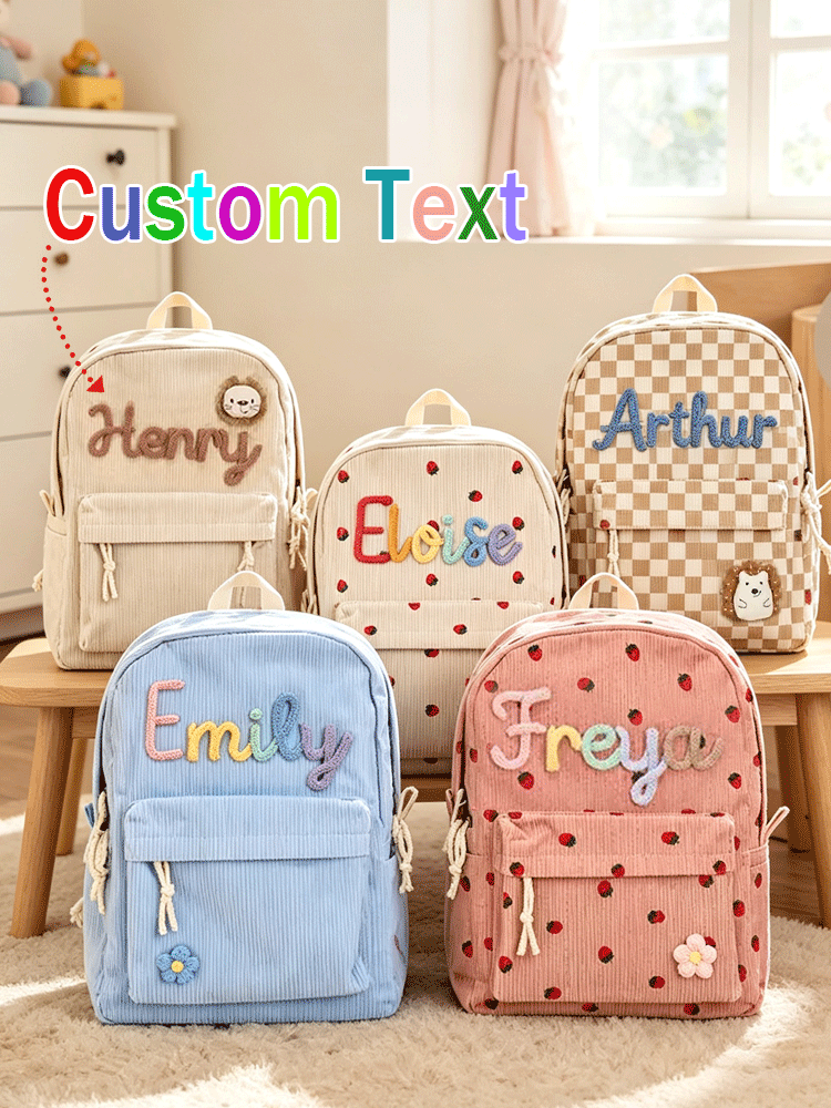 Embroidery Names - [Personalizowany] Plecak szkolny z imieniem –