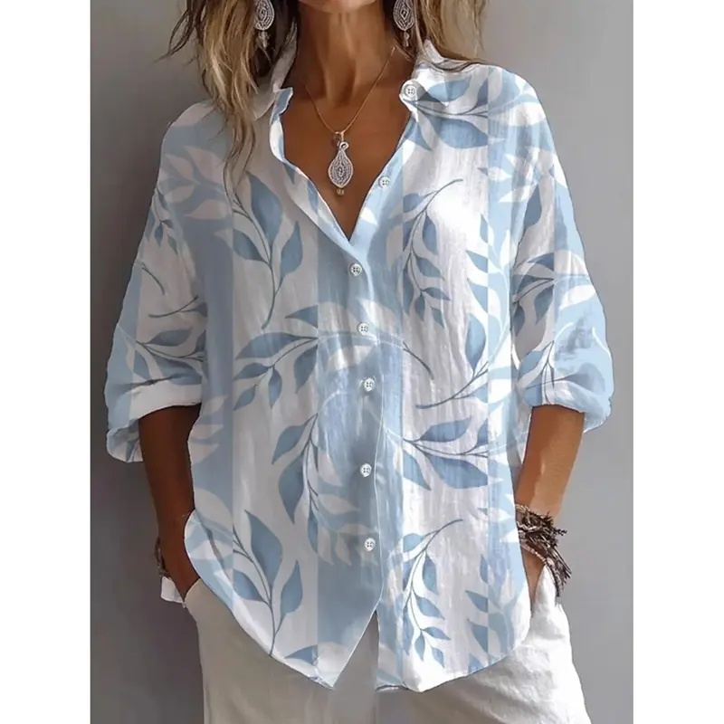 Embroidery Online - Letnie koszule damskie, bluzka z kwiatowym