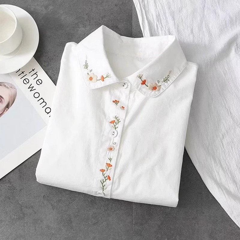 Embroidery Online - Nowe białe koszule z czystej bawełny