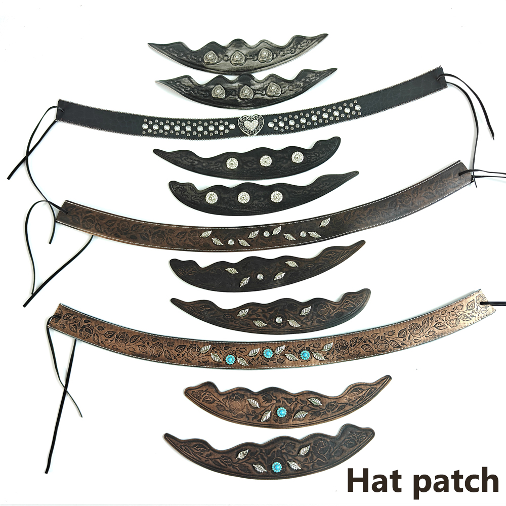 Embroidery On Leather - Skórzany pasek do kapelusza w stylu