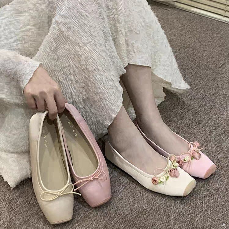 Damskie baleriny z kokardą, bu – Embroidery Lace recenzja i cena