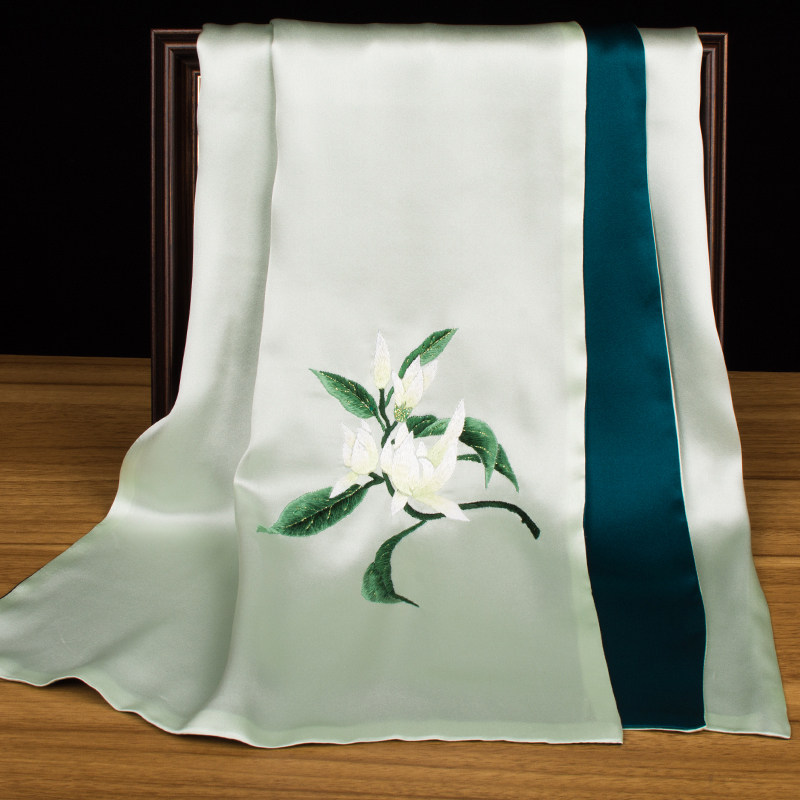 Czysta jedwabna apaszka z haft – Embroidery Set recenzja i cena