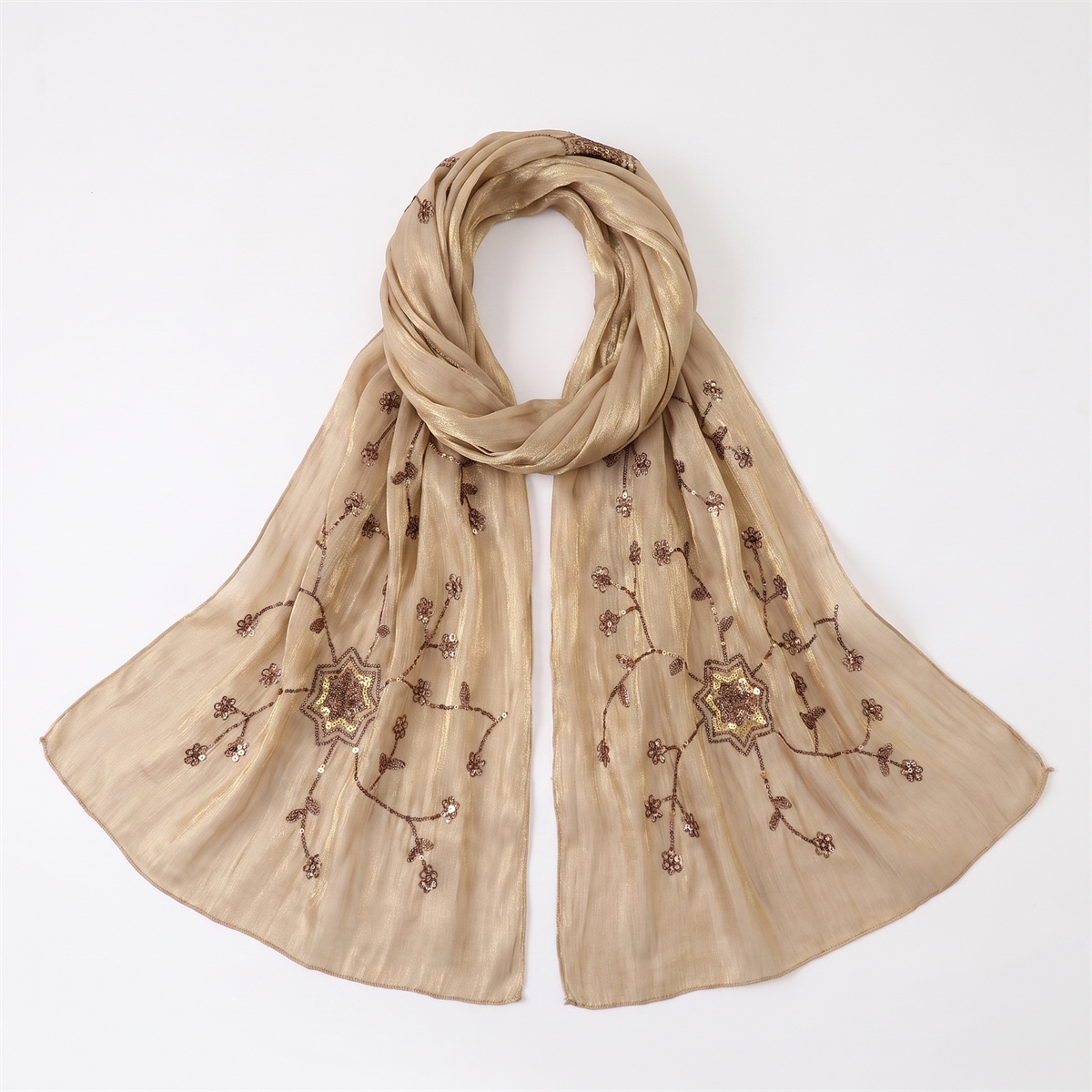 Modna, marszczona chusta hidża – Embroidery Shawl recenzja i cena