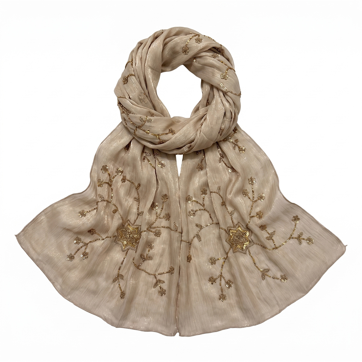 Modna, marszczona chusta hidża – Embroidery Shawl recenzja i cena