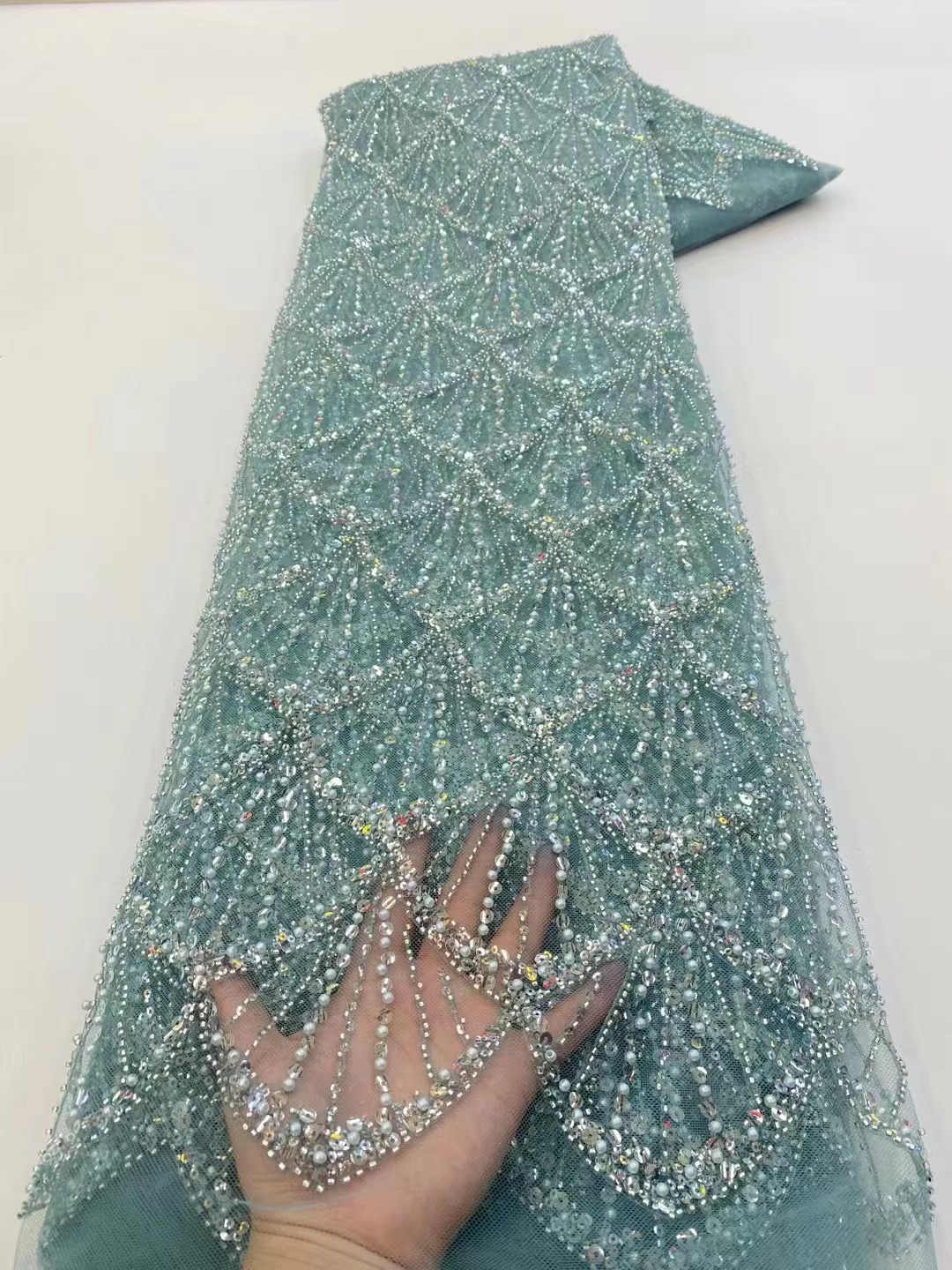 Afrykańska tiulowa koronka z c – Embroidery Net Dress recenzja i cena