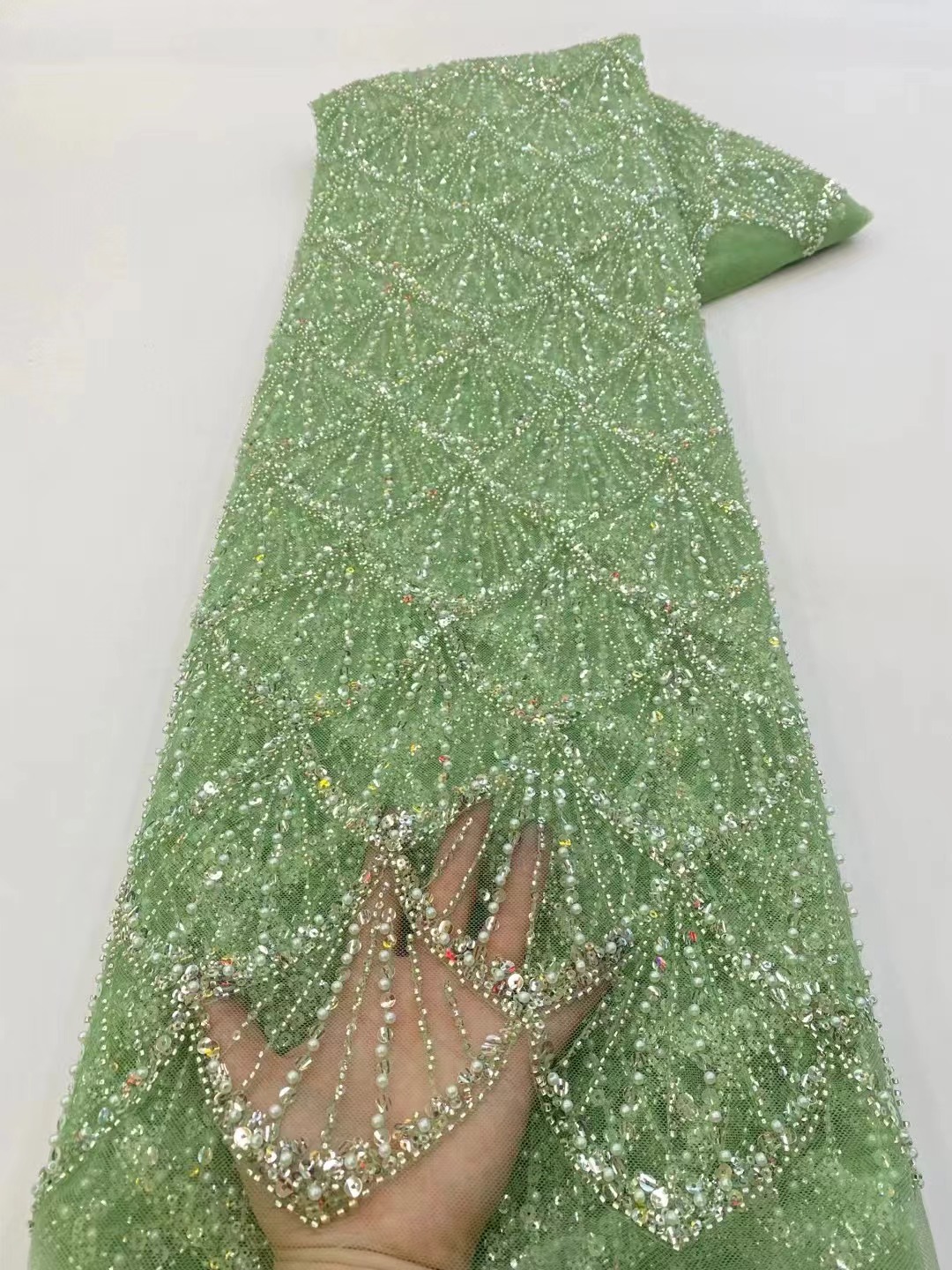 Afrykańska tiulowa koronka z c – Embroidery Net Dress recenzja i cena