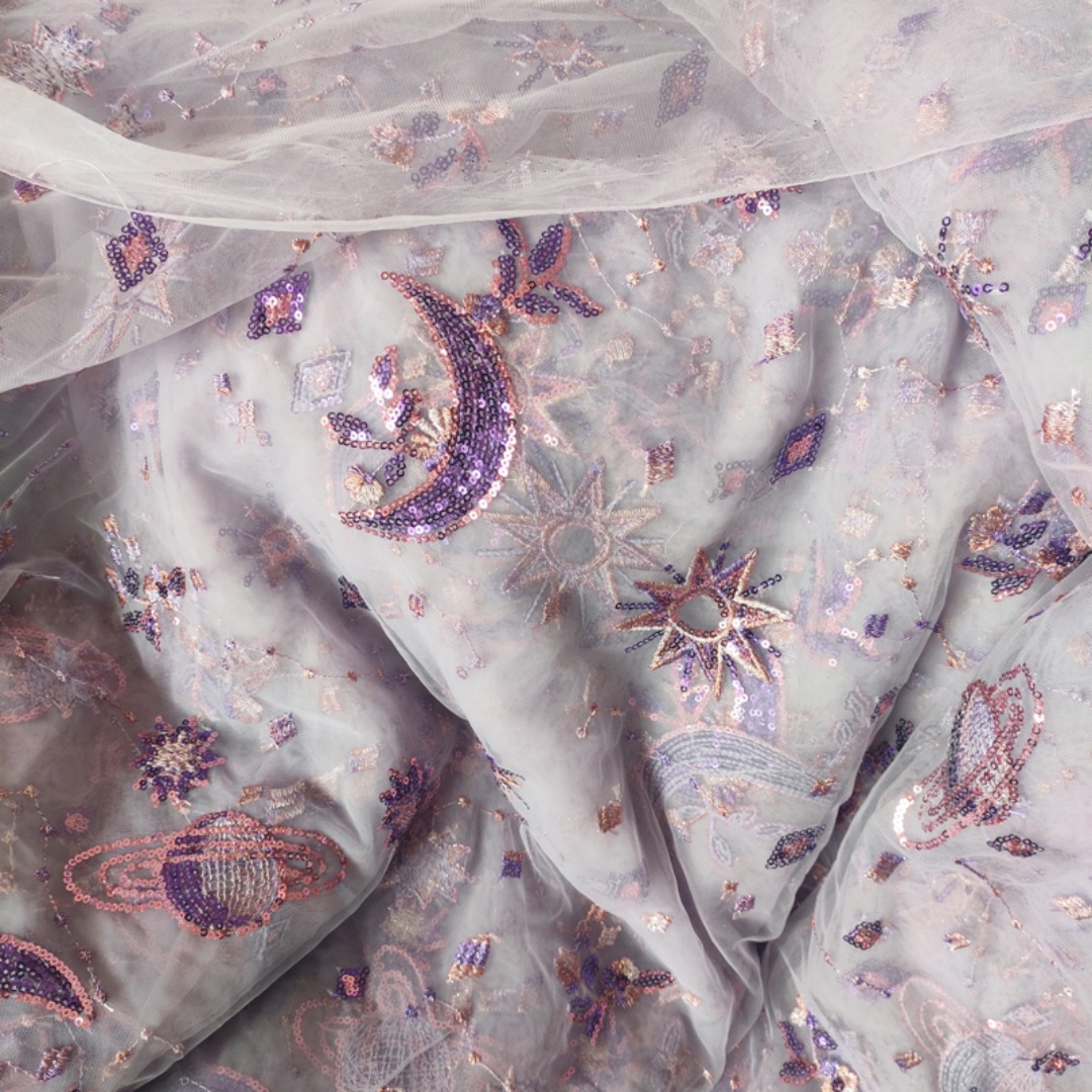 0,5 metra fioletowa koronka si – Embroidery Net Dress recenzja i cena