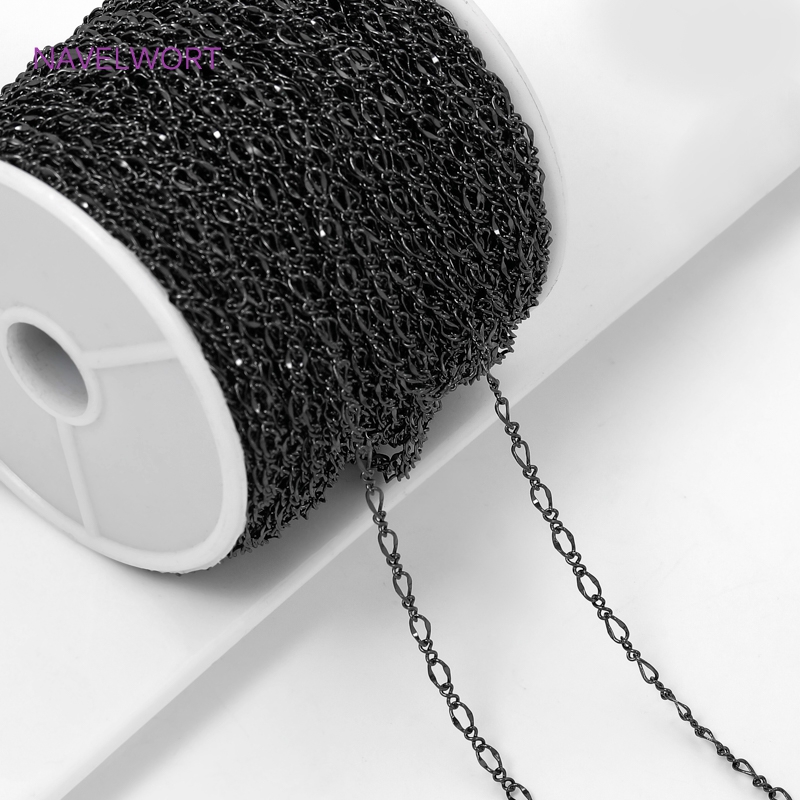 Czarne, owalne, cienkie łańcus – Embroidery Art recenzja i cena