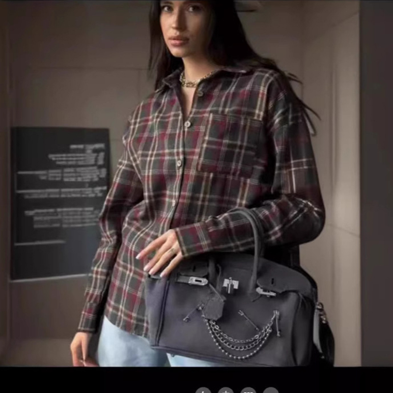 Damska bluzka w kratę w stylu  – Embroidery Online recenzja i cena