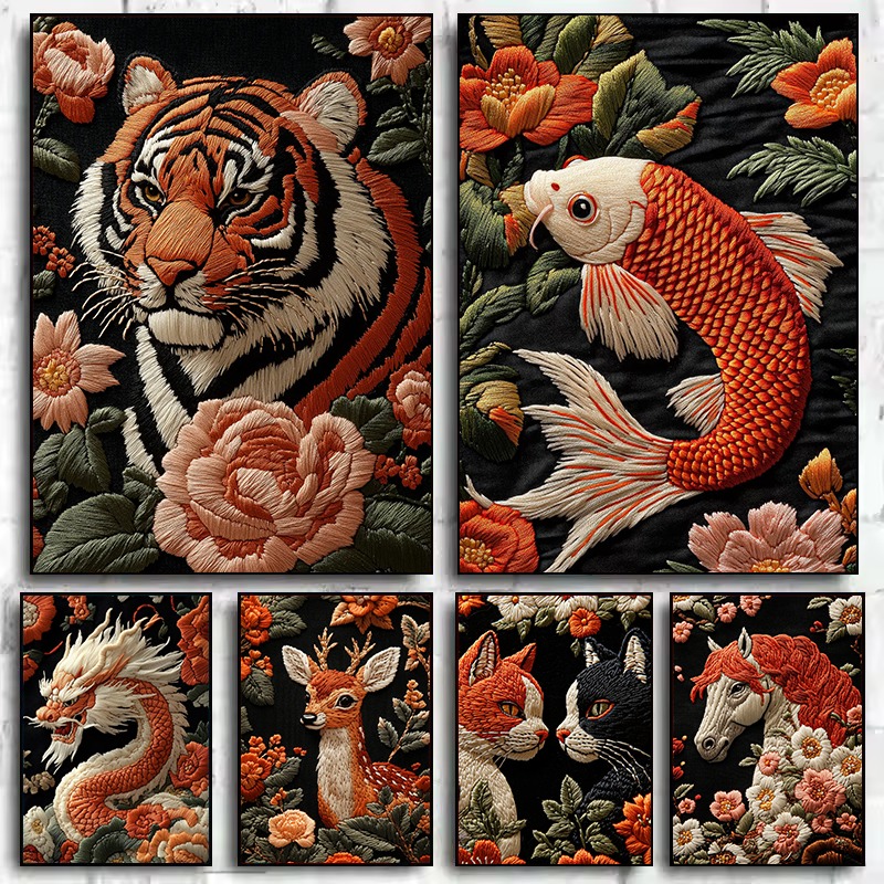1 szt. Plakat w stylu haftu z  – Embroidery Art recenzja i cena
