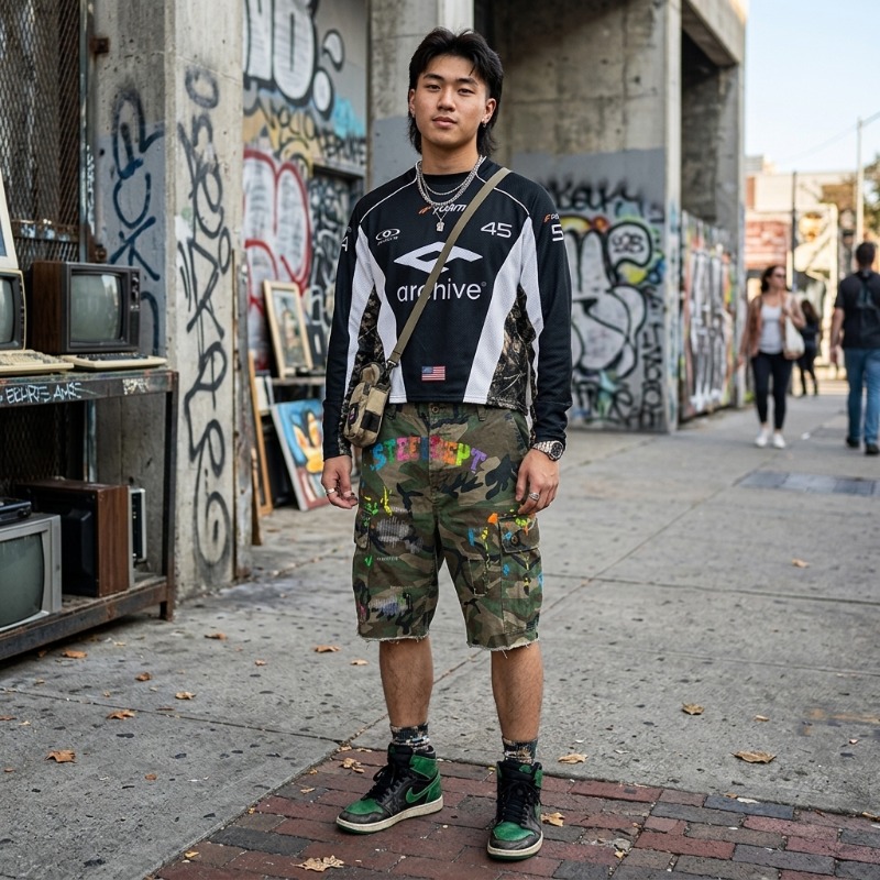 Hip Hop Y2K Streetwear Męski Z – Embroidery Set recenzja i cena