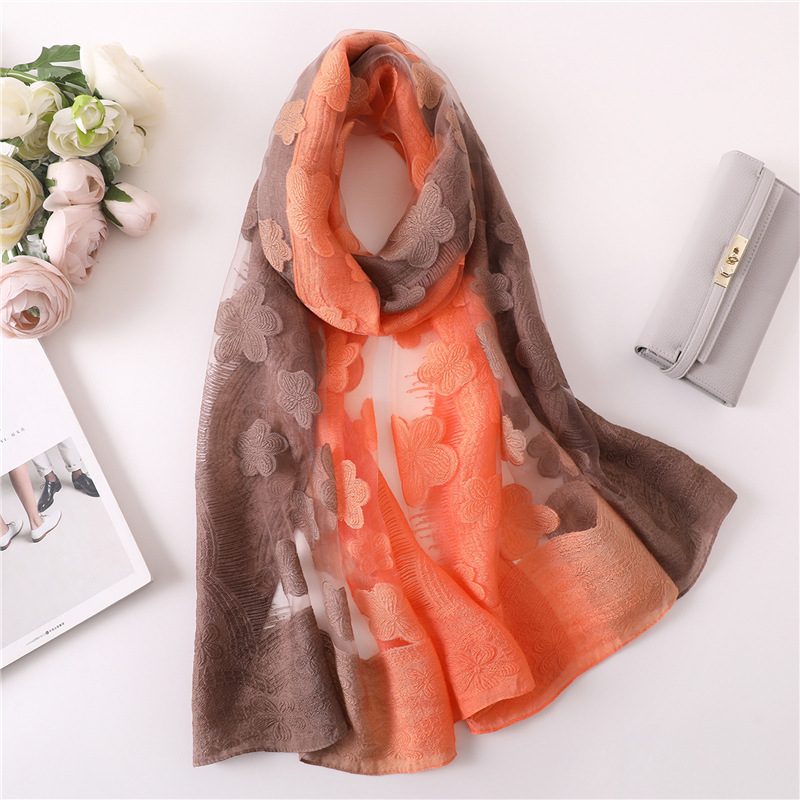 Szal damski z motywem jedwabny – Embroidery Shawl recenzja i cena