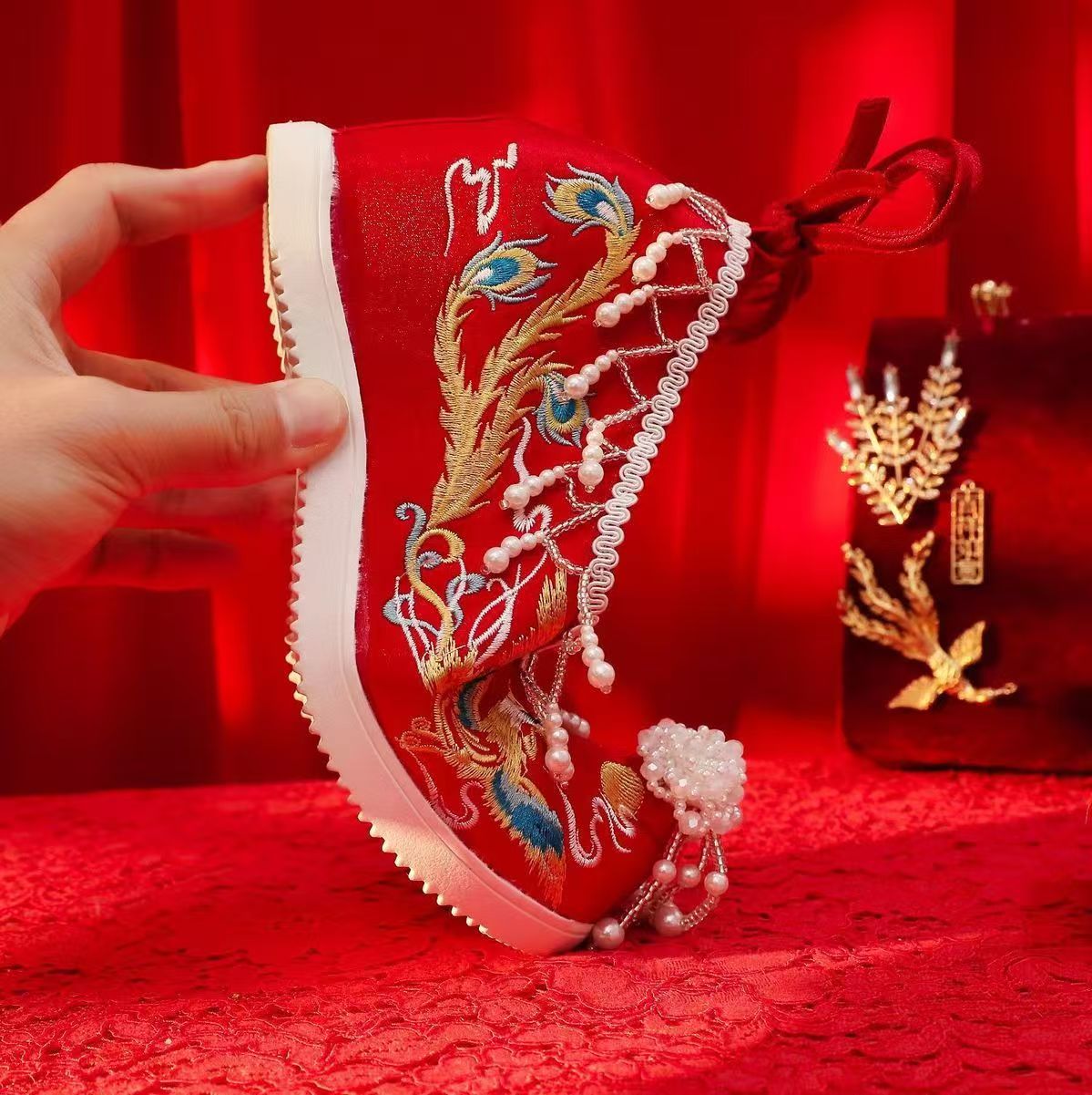 Damskie Nowe Czerwone Haftowan – Embroidery Canvas recenzja i cena