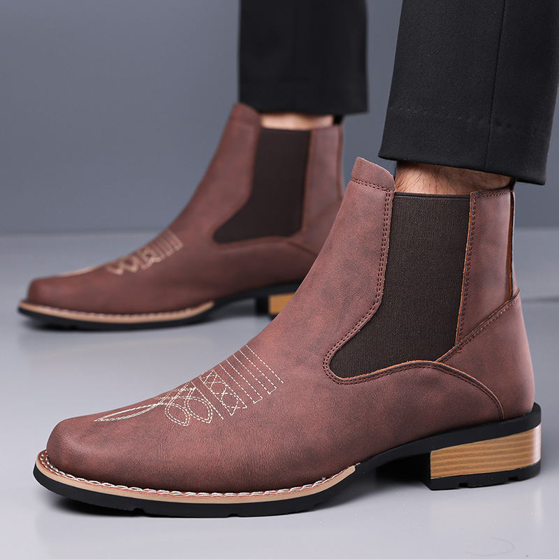 Męskie buty Chelsea Wysokiej J – Embroidery On Leather recenzja i cena