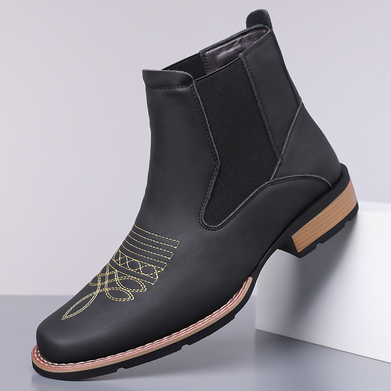 Męskie buty Chelsea Wysokiej J – Embroidery On Leather recenzja i cena