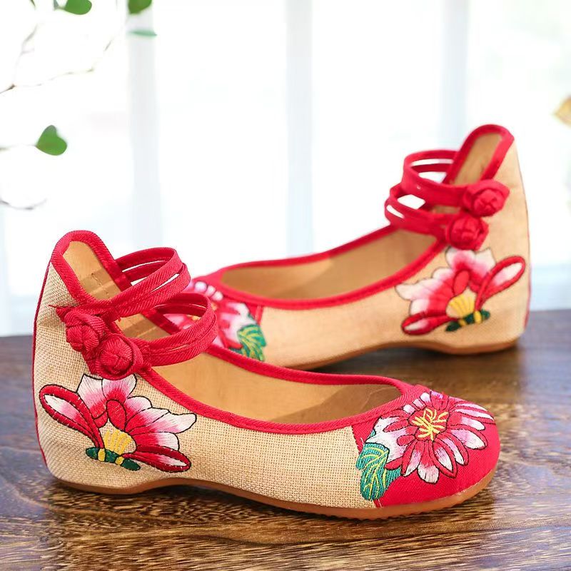 Damskie koturny, haftowane but – Embroidery Canvas recenzja i cena